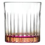 Roze waterglas van kristalglas