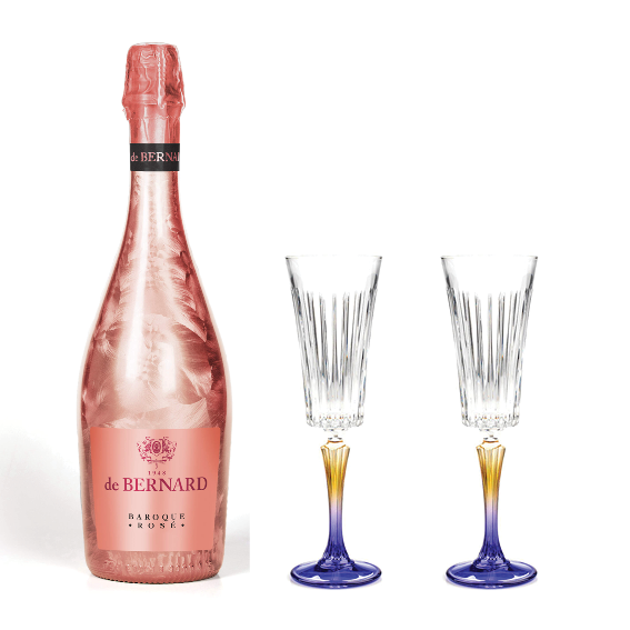Roze Prosecco met champagneglazen